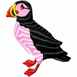 Atlantic Puffin Embroidery Design 1